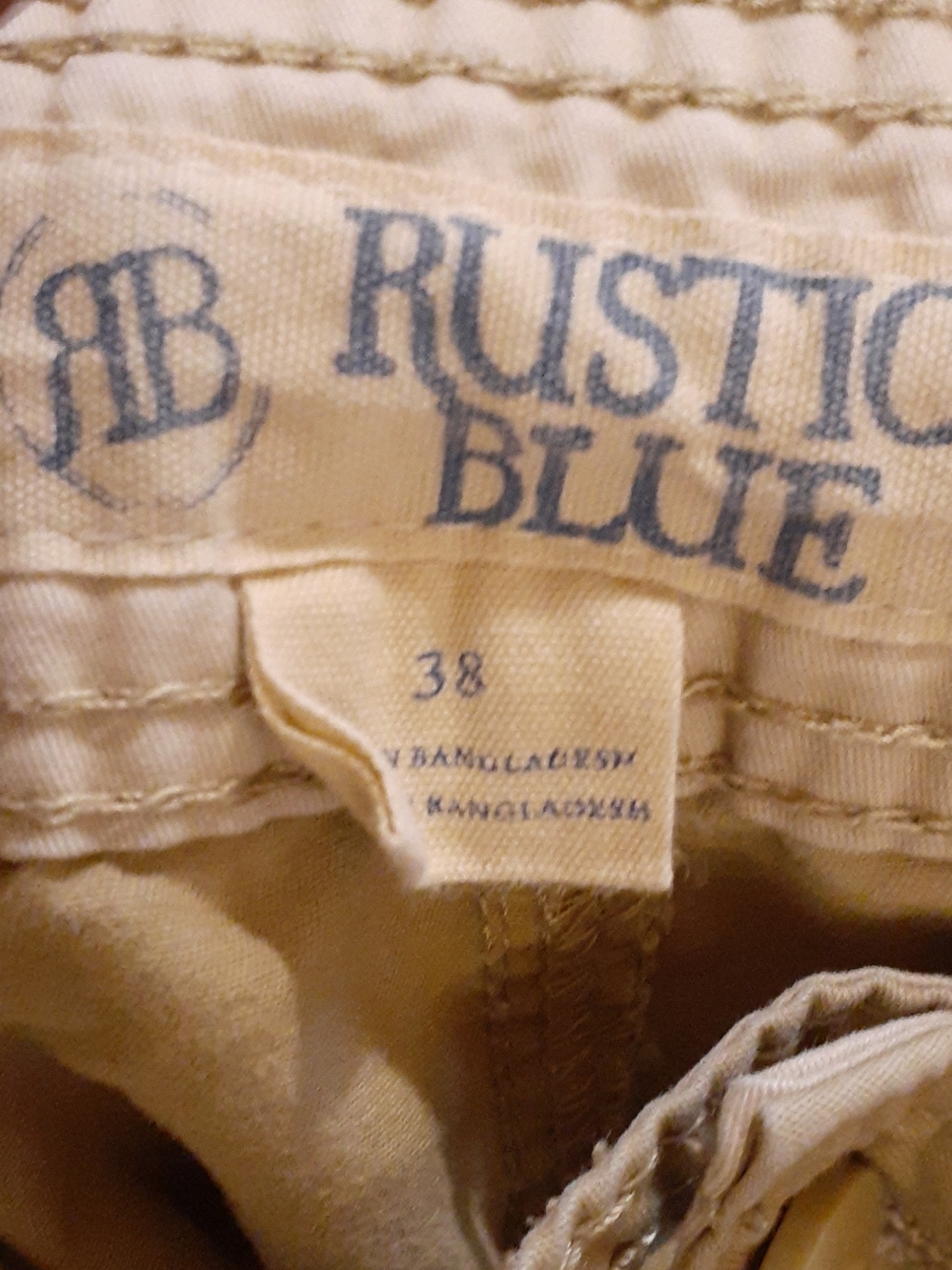 Rustico Blue Men’s Tan Cargo Shorts - 38